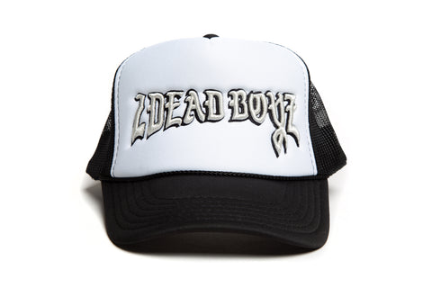 2DEAD BOYZ PUFF EMBROIDERED TRUCKER CAP.