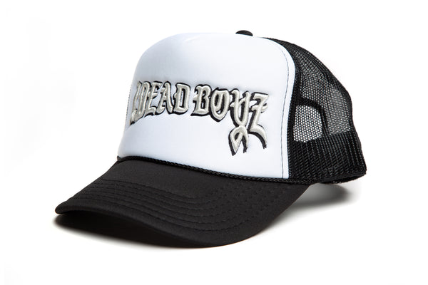 2DEAD BOYZ PUFF EMBROIDERED TRUCKER CAP.